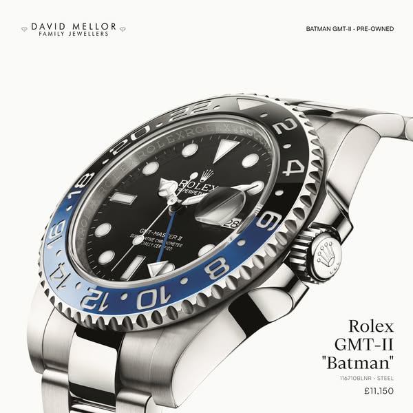 Rolex GMT-II "Batman" · £11,150