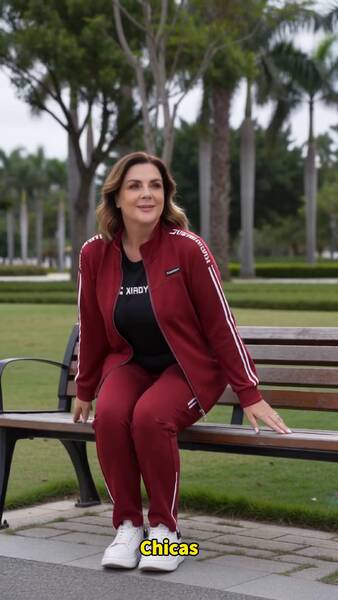¡Elegancia y comodidad absoluta! Elegante chándal de 3 piezas para mujer (chaqueta con cremallera + camiseta + pantalón / Tallas: M-6XL).