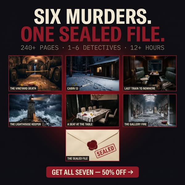Unsolved Murders. One Evening. Can You Solve Them?