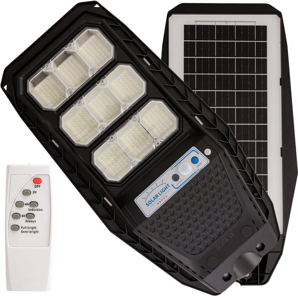 LAMPA SOLARNA ZEWNĘTRZNA LED ULICZNA Z CZUJNIKIEM RUCHU I ZMIERZCHU