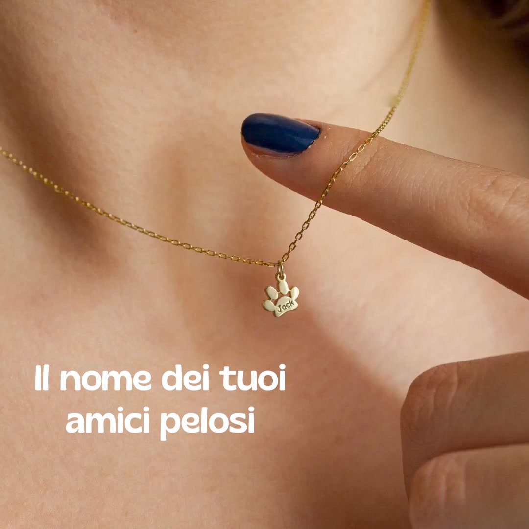 Collana con zampette personalizzate