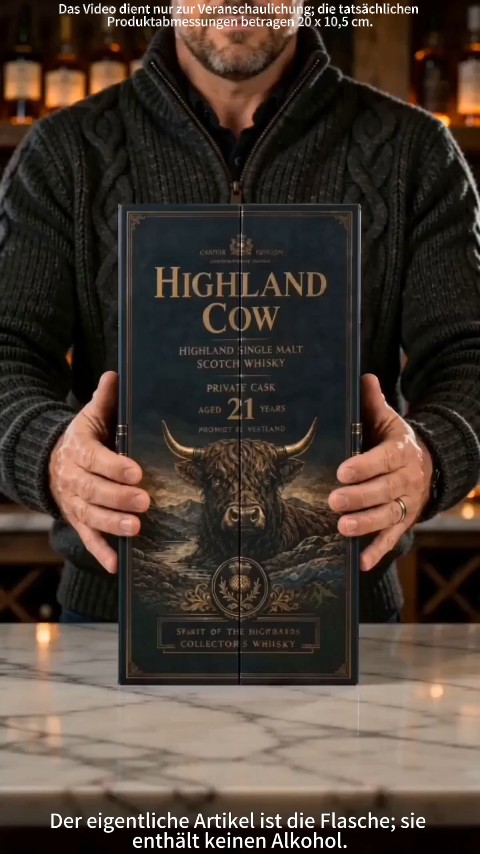 Highland Cow Private – Flasche in Kuhkopf-Form