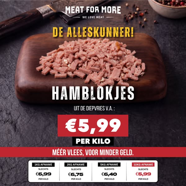 Hamblokjes v.a. €5,99/kg