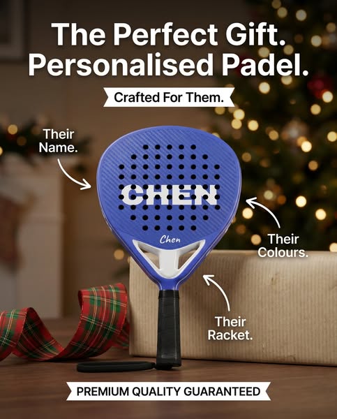 A padel gift with his name on it