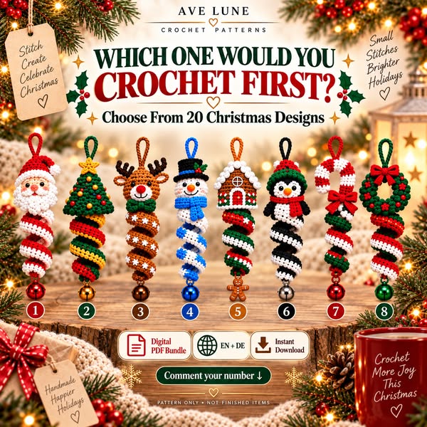 Choose From 20 Christmas Crochet Designs
