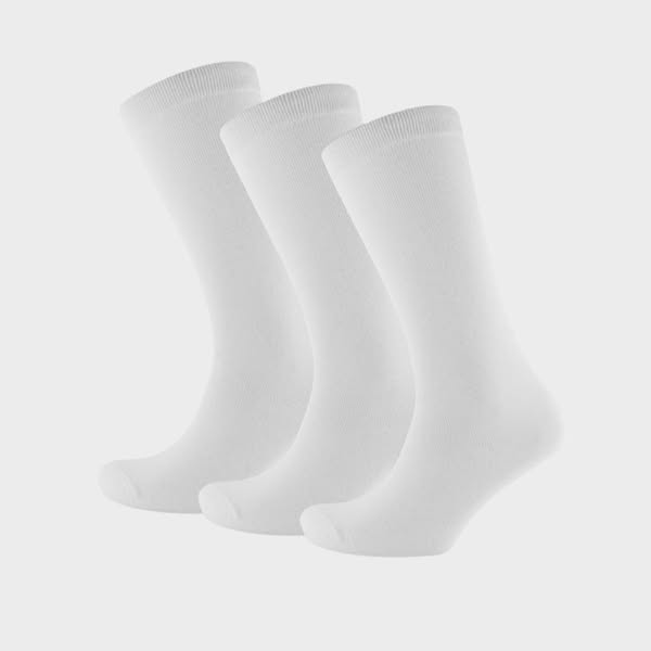 Kids 3 Pack White Knee High Socks
