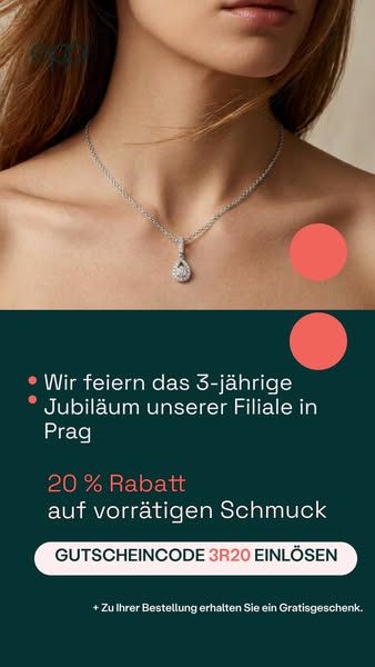 20 % auf Schmuck auf Lager mit Code 3R20
