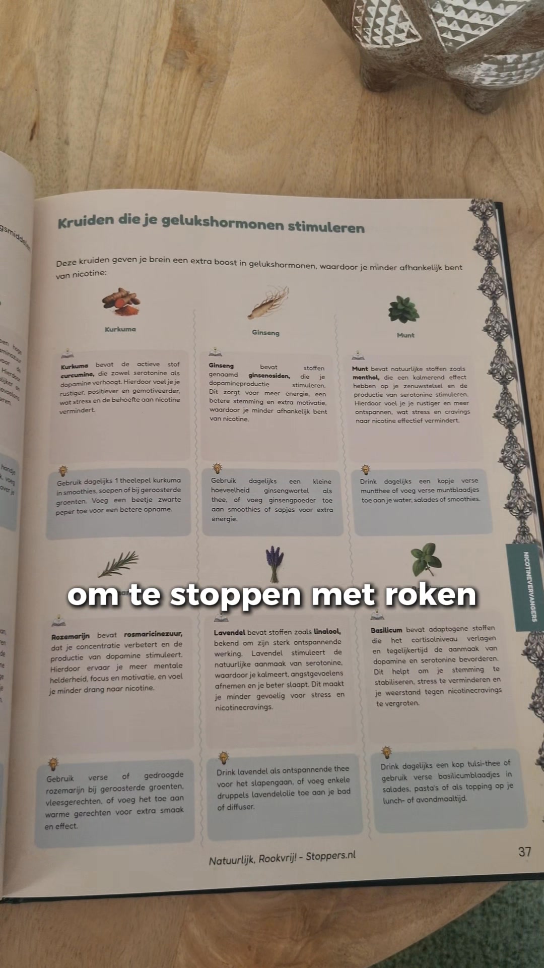Verminder trek in een sigaret!