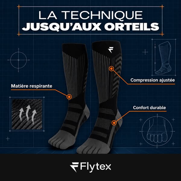 Chaussettes de compression à Orteils