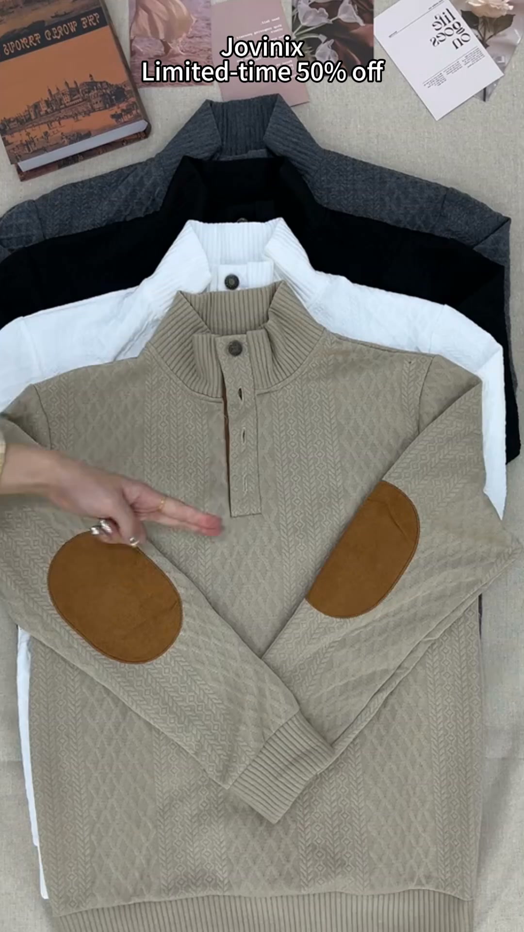 Get this colorblock sweater today at 50% OFF