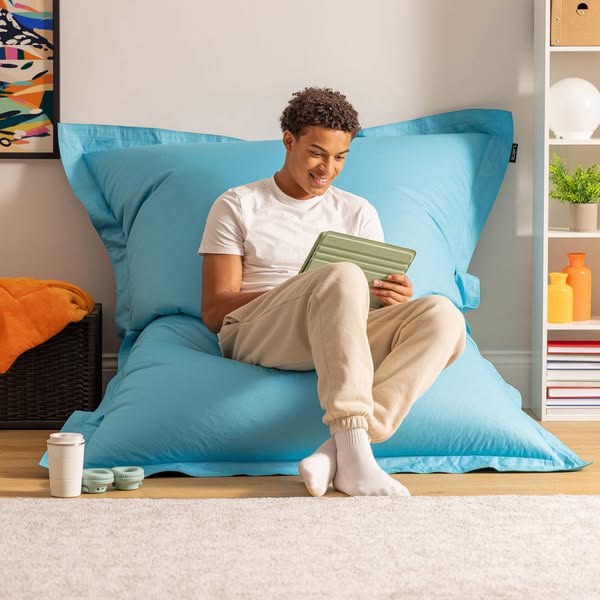 Bazaar Bag® Indoor-Outdoor Giant Bean Bag - Aqua