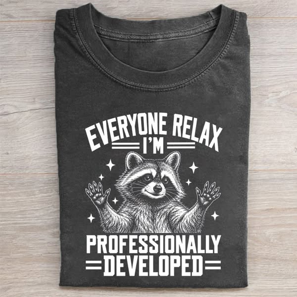 Professionally Developed Raccoon T-shirt
