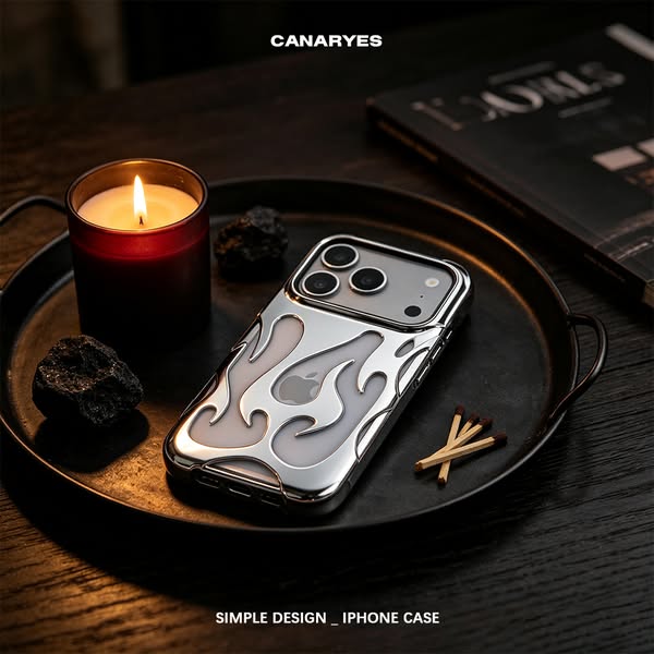 iPhone Flame Hollow Out Case