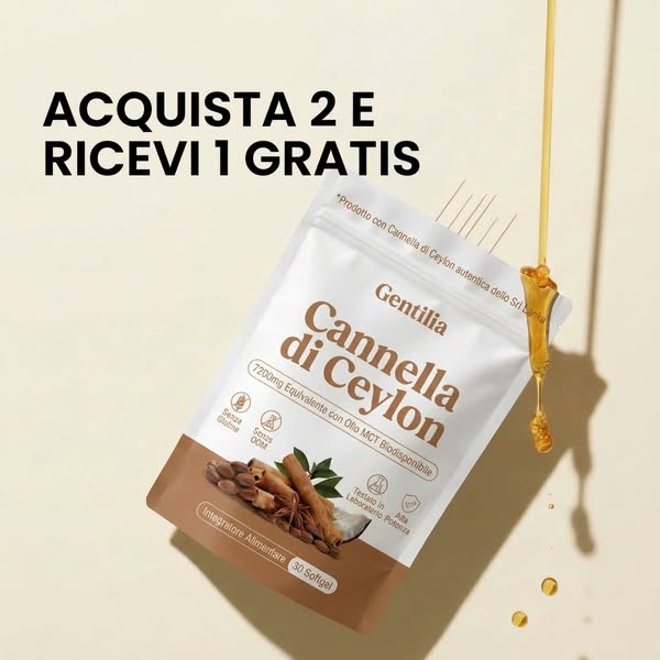Cannella di Ceylon 7200mg Equivalente in Olio MCT