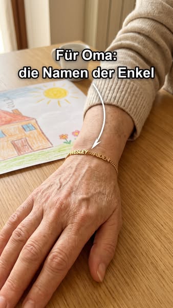 Omas Enkel, an ihrem Handgelenk