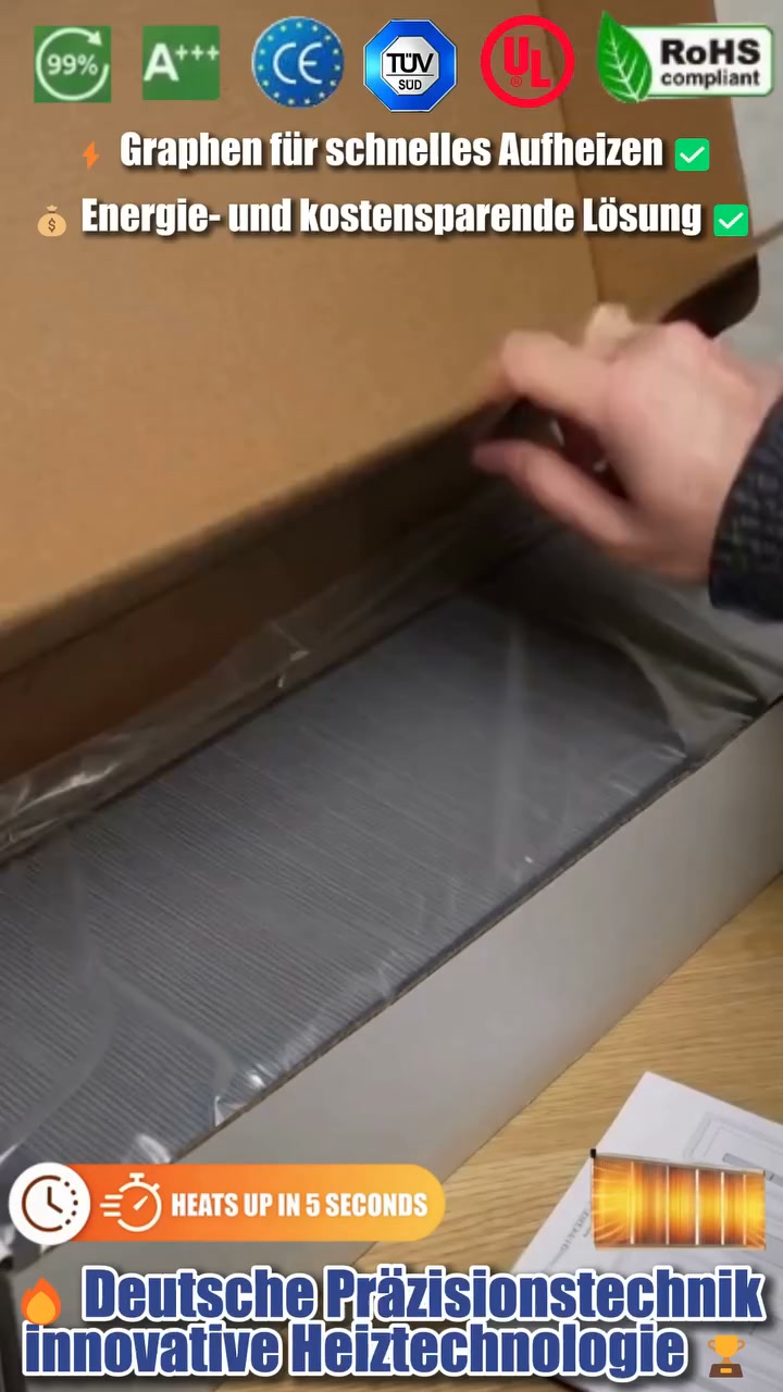 Graphen Infrarot-Heizwand – Warm in 3 Sekunden & energiesparend