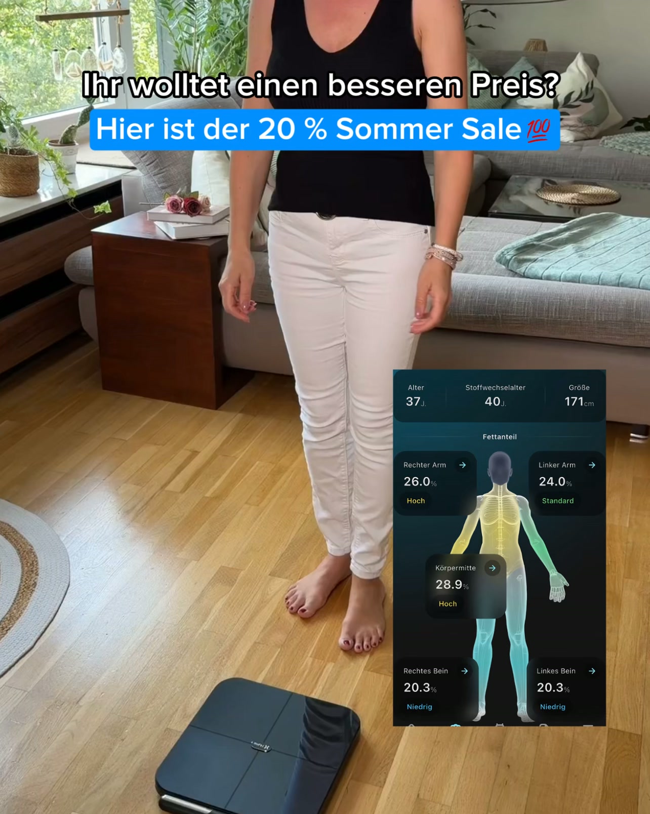 Über 45 Körperwerte in 20 Sekunden – mit klinischer Genauigkeit.