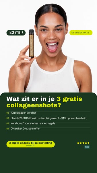 3 gratis collageenshots bij je bestelling