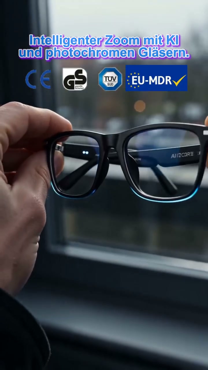 Eine Brille für unzählige Funktionen: Musikwiedergabe, Anrufe, Foto- und Videoaufnahmen, KI-gestützte Funktionen und Echtzeitübersetzung!
