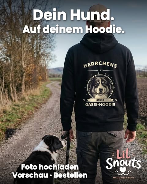 „Gassi-Hoodie“ Hunde-Hoodie für Frauchen & Herrchen | Lil Snouts