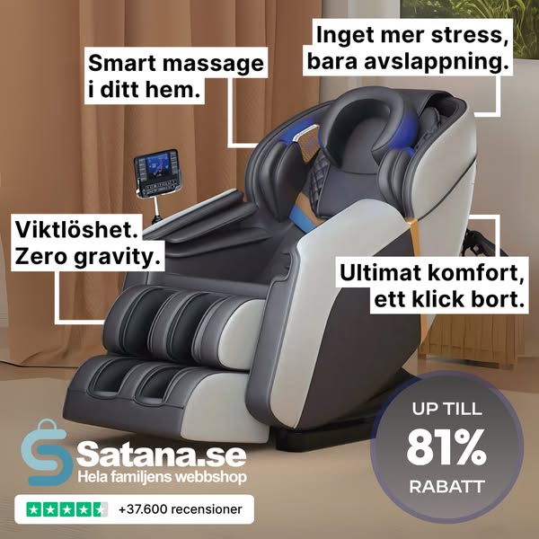Spara upp till 81% på massagestolar!