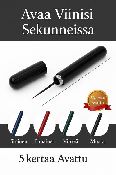 Vaivaton viininavaus vain muutamassa sekunnissa!