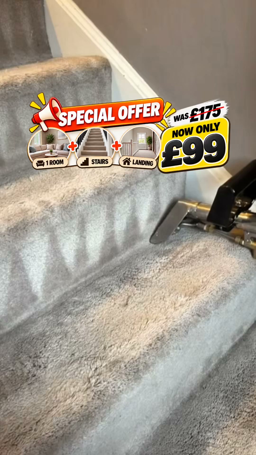 1ROOM + STAIRS + LANDING — ONLY £99 SEPTEMBER SPECIAL!