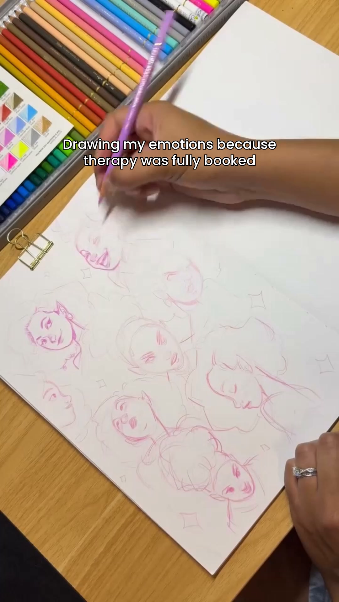 Draw expressive faces step by step