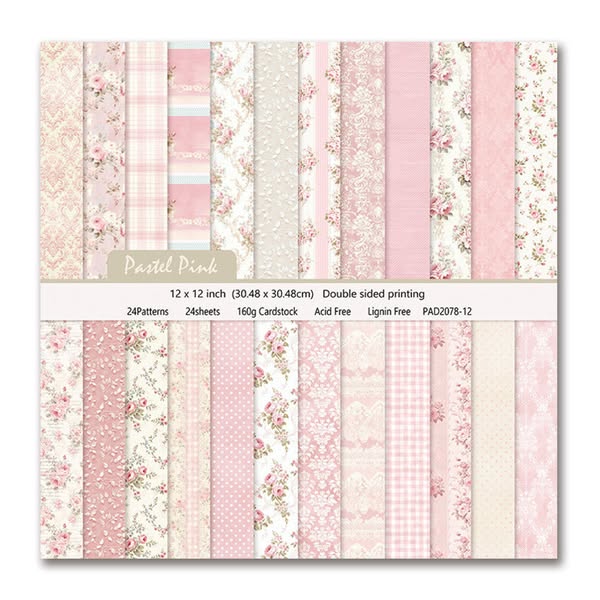 12 Inch Scrapbook Paper Pad for Craft PA206