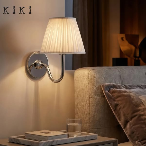 Lampe murale avec abat-jour plissé Luvora