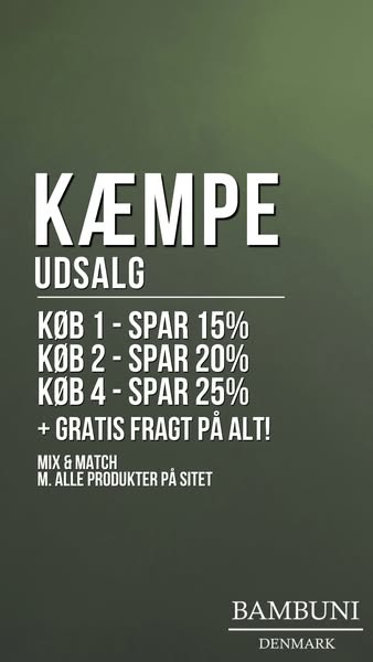 KÆMPE UDSALG: Spar op til 25% + Fri fragt!