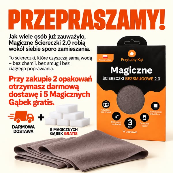 2 opakowania = darmowa dostawa + 5 gąbek gratis