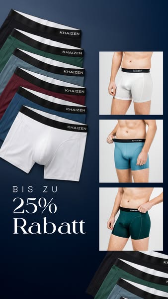 Sichere dir 1 Gratis-Boxershorts beim Kauf von 3!