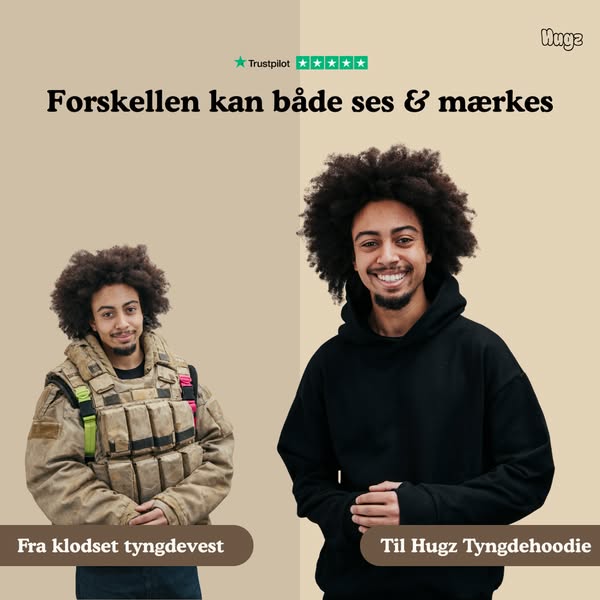 Tyngdehoodie forklædt som hverdagstøj