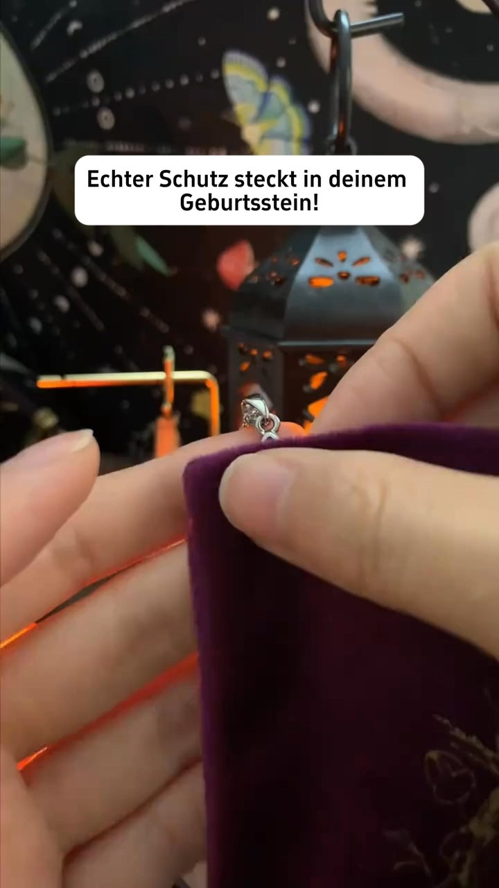 Mystische Geburtsstein-Hexenknoten-Halskette Beschütze deine Lieben