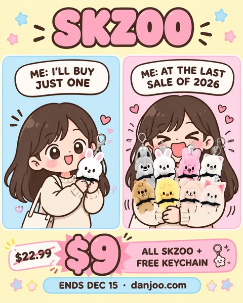 All SKZOO $9 + Free Keychain