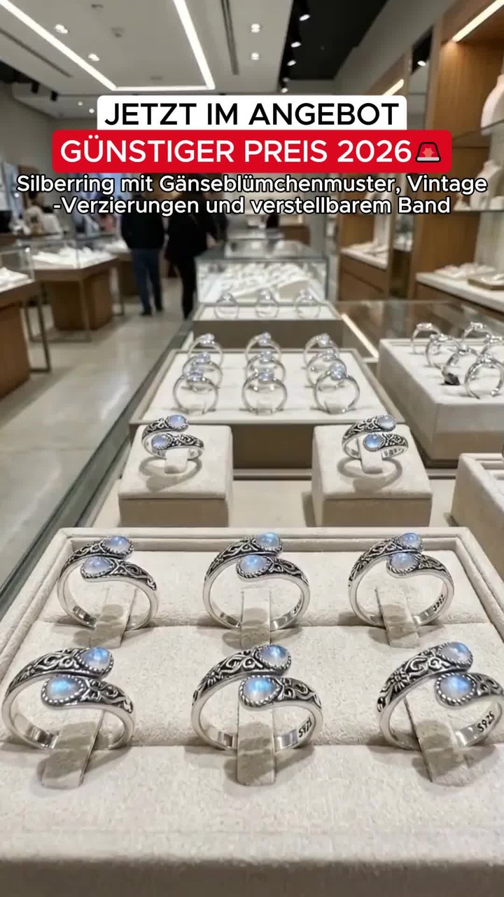 Ring mit Gänseblümchen-Muster