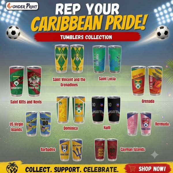 Caribbean Football Tumbler