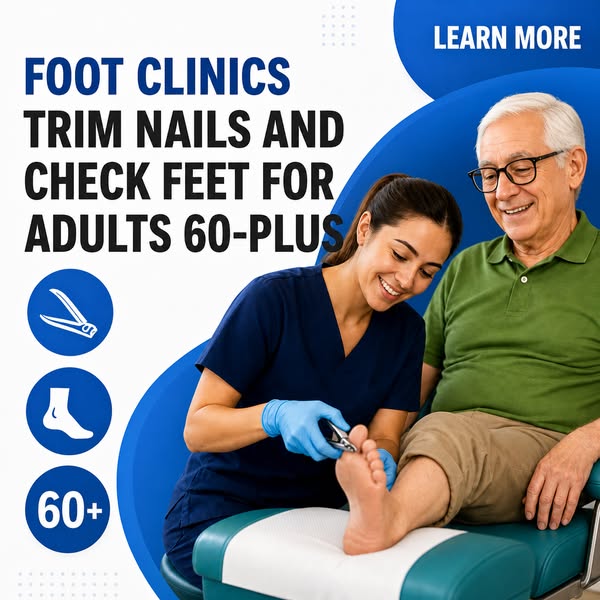 Foot Clinics Trim Nails And Check Feet For Adults 60-Plus