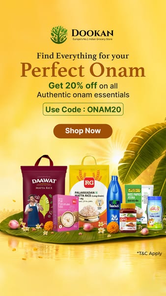 Your Perfect Onam Awaits | Use Code ONAM20