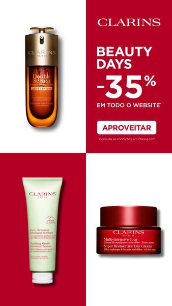 Beauty Days Clarins, com desconto de 35%