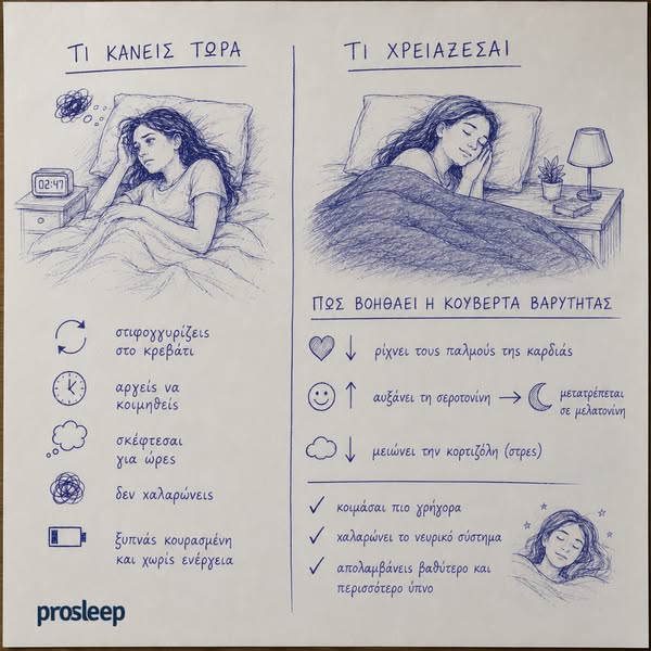 Κουβέρτα Βαρύτητας για Καλύτερο Ύπνο