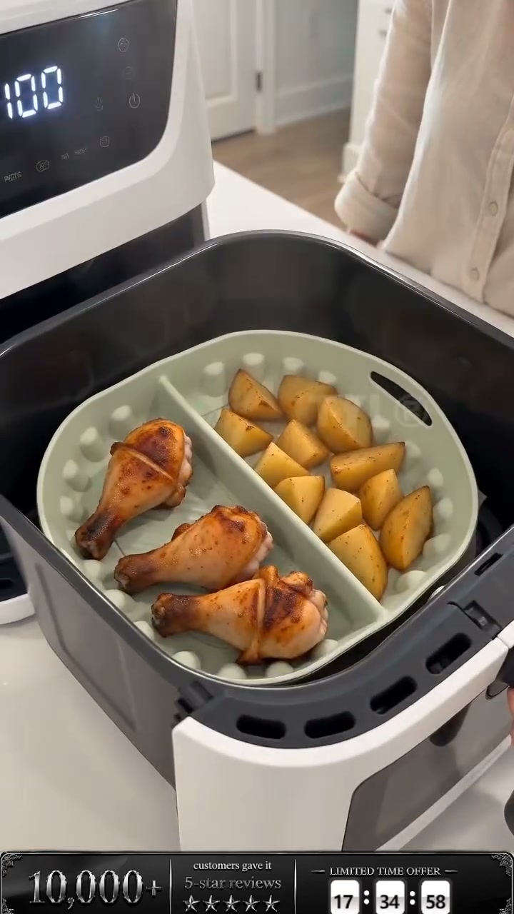 Nooit meer je Airfryer schrobben! (In 5 sec schoon of in de vaatwasser)