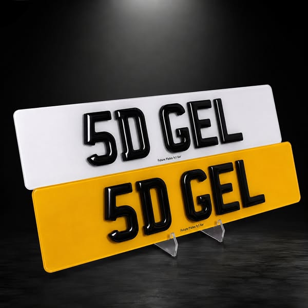 5D Gel Number Plates — Standard Pair