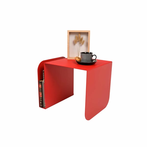Bedside Table Arcus | Flame Red
