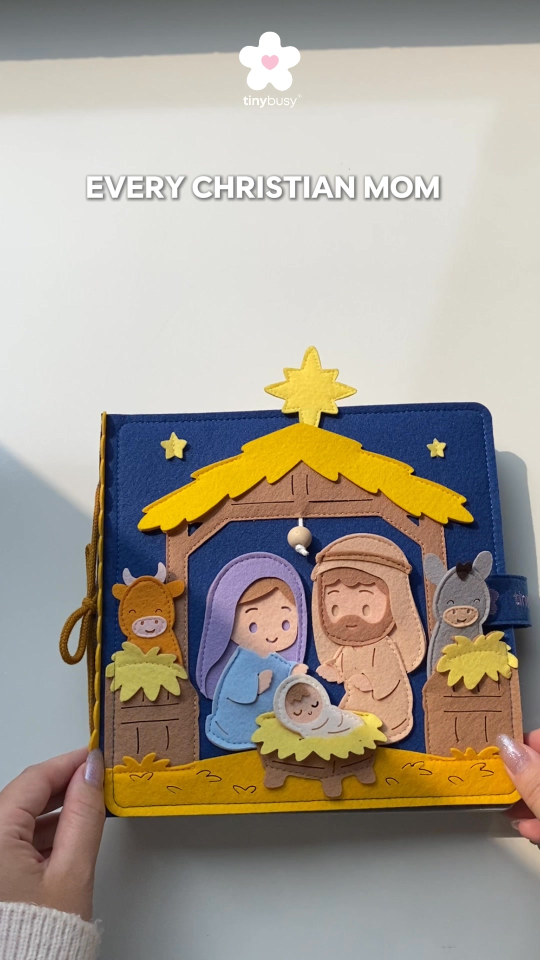 Christian Gift Bible Quiet Book Handmade Educational for Kids Faith Based Learning Fine Motor Skills Gift for Christian Families