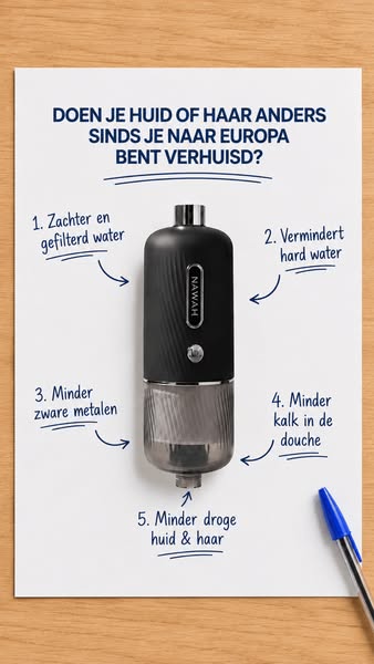 Verhuisd naar Europa? Kijk naar je douchewater