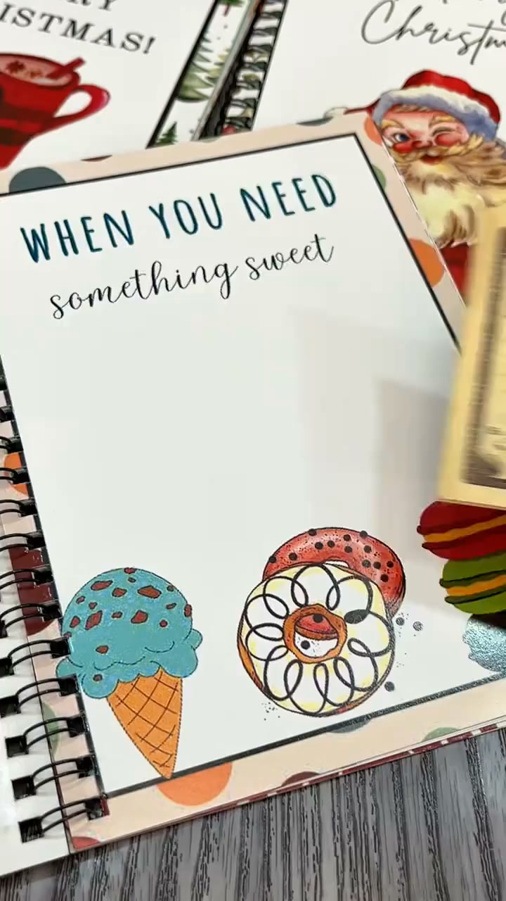 ONLY ￡6.66!!!-Ready for Christmas!Christmas Gift Card Album -DIY Spiral-Bound Christmas Gift Card Album with Surprise Pages2