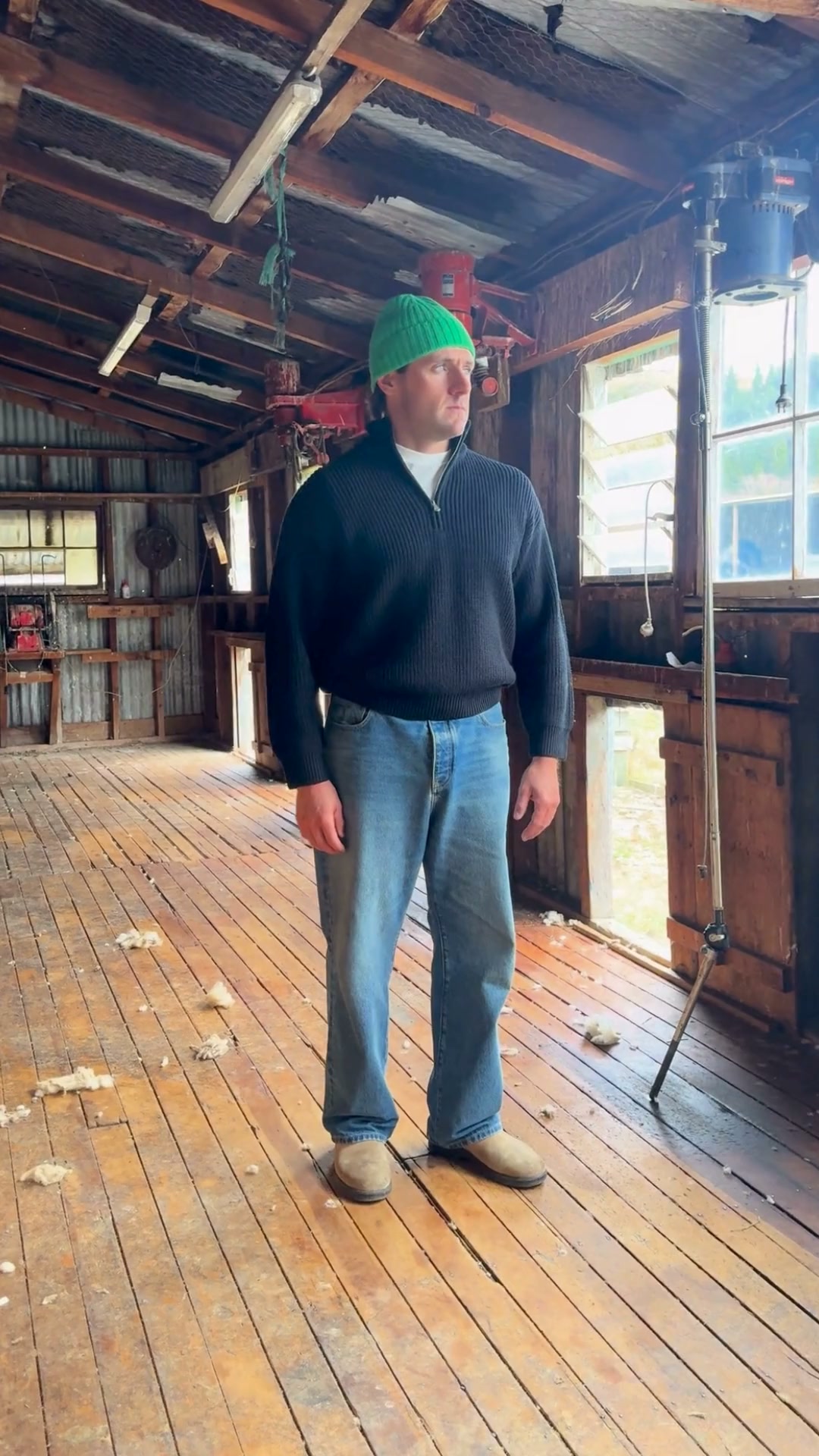 The Moreporks Merino Quarter Zip Sweater