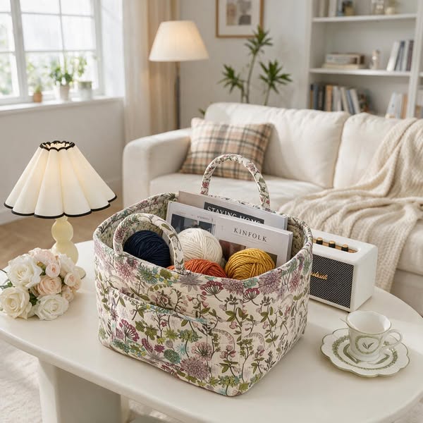 Boho Fabric Storage Basket